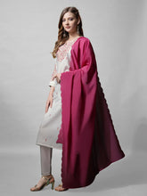 SalwarLove White Cotton Blend Suit Set with Silk Dupatta 👗.