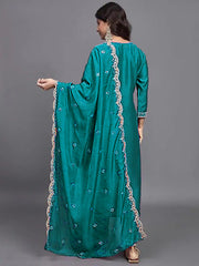 SalwarLove  Premium Embroidered Kurta, Pant & Dupatta | Rich Silk Blend Elegance