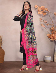 SalwarLove Bold & Beautiful – Black Kurta with Multicolor Charm-Black