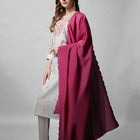 SalwarLove White Cotton Blend Suit Set with Silk Dupatta 👗.