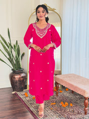 SalwarLove Vibrant Pink Indian Ethnic Set with Dupatta – Perfect for Wedding & Functions.